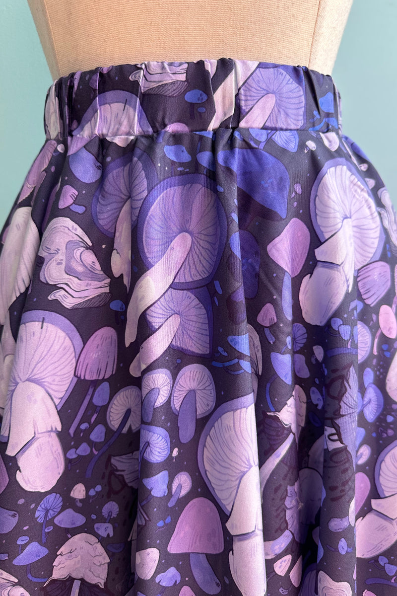 Lavender Mushroom Midi Skirt by Morning Witch