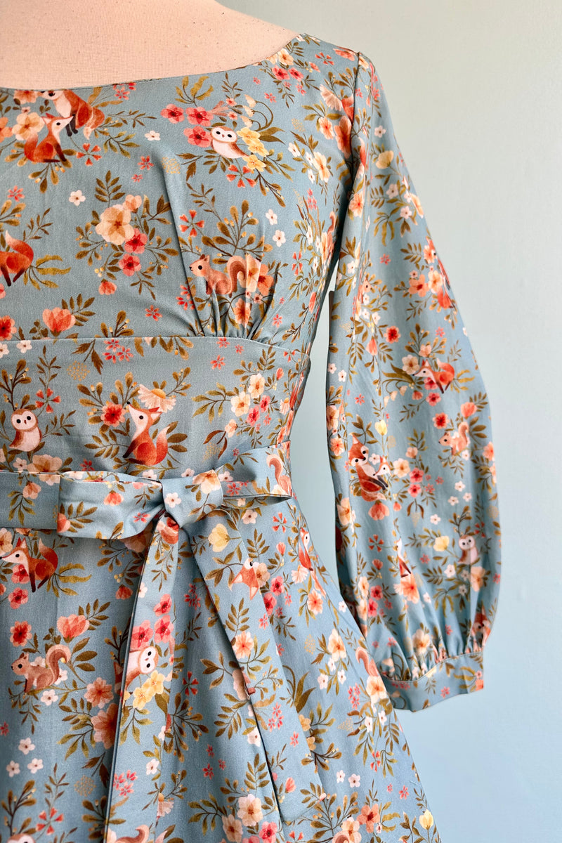 Light Blue Woodland Friends Jeanette Dress by Heart of Haute