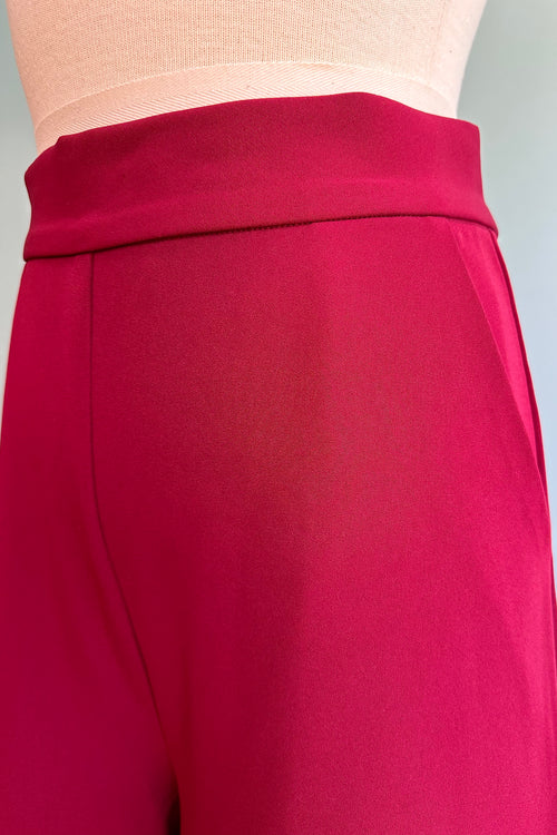 Burgundy Palazzo Pants by Katakomb