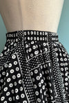 Black and White Floral Patchwork Print Full Skirt by Tulip B.