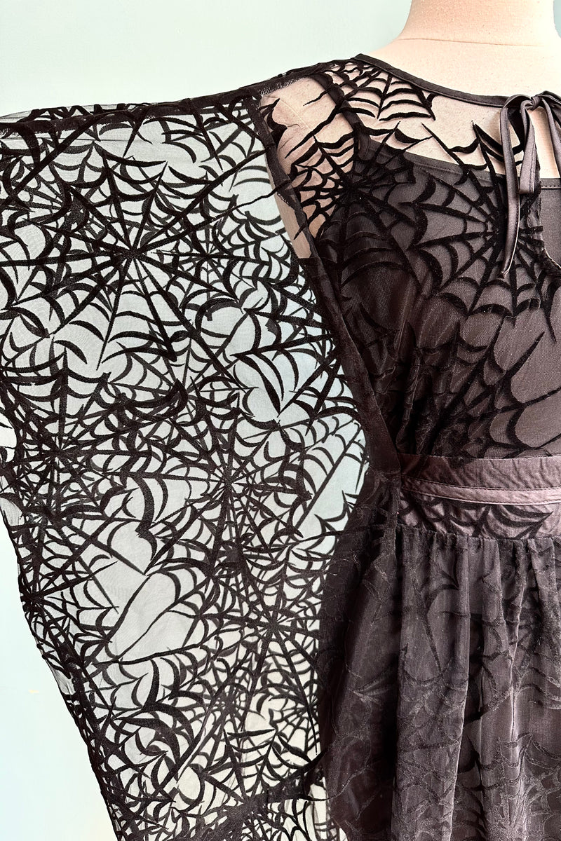 Spiderweb Mesh Mini Caftan Dress