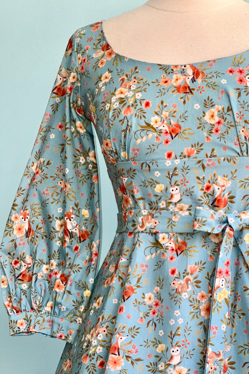 Light Blue Woodland Friends Jeanette Dress by Heart of Haute