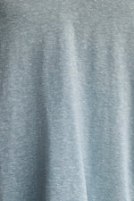 Ice Blue Ruffle Shoulder Basic T-Shirt