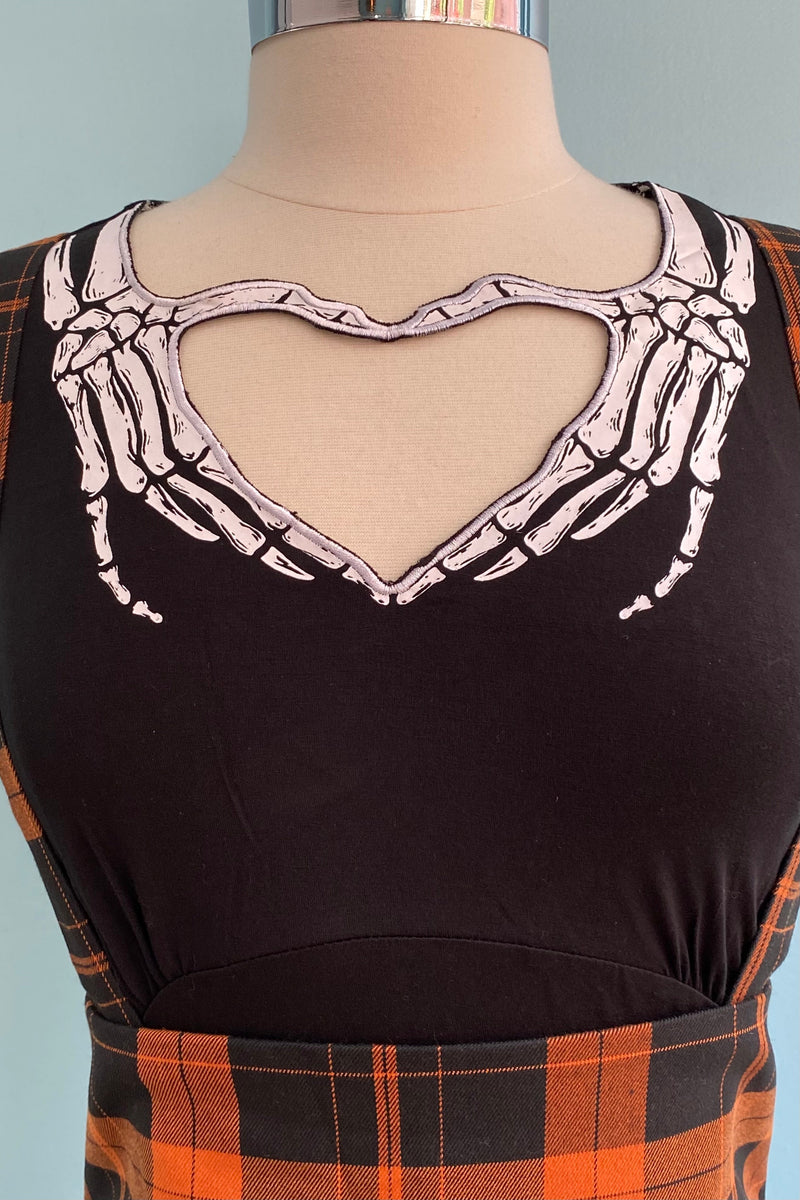 Skeleton Heart Jersey Top by Banned