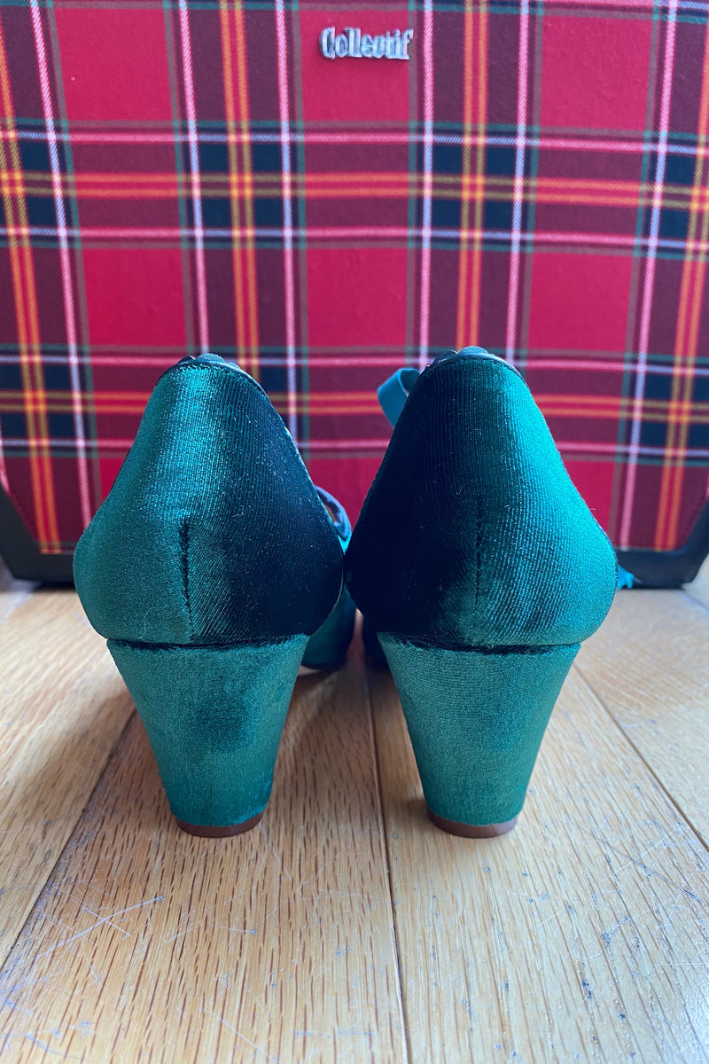 Green Velvet Madison Heels by Chelsea Crew