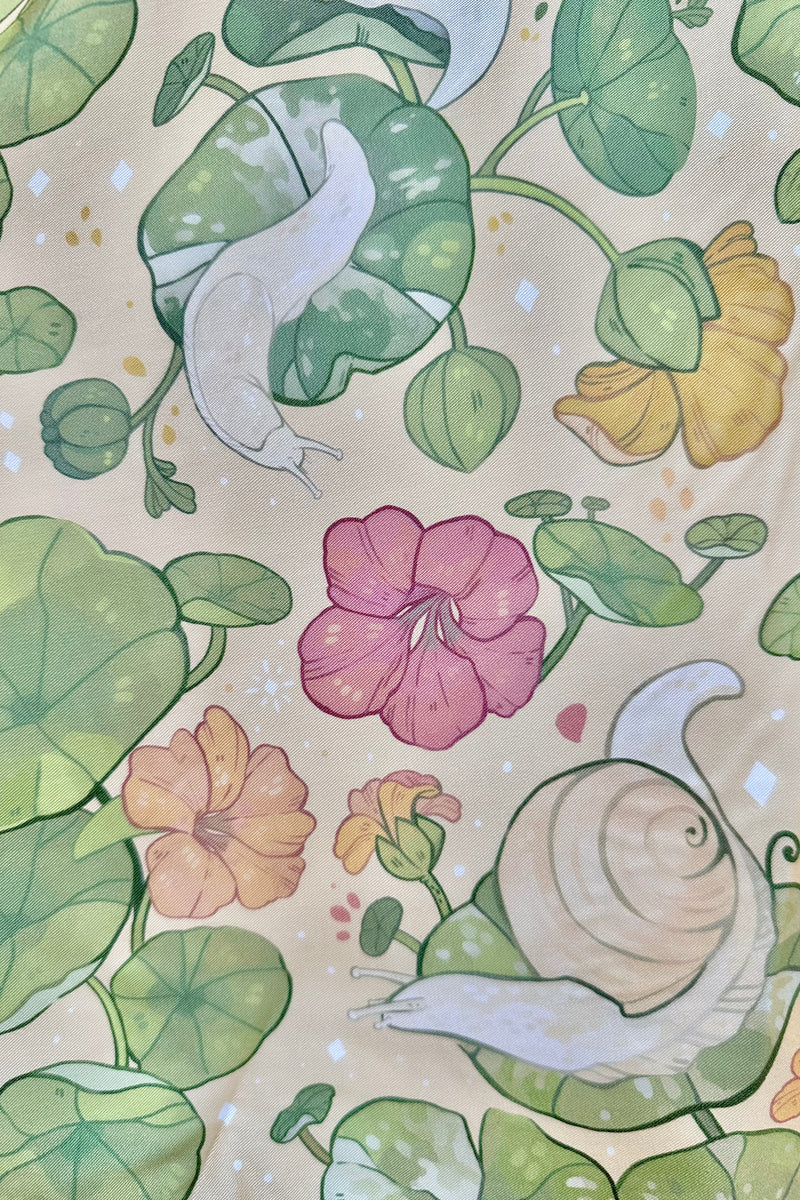 Snail & Nasturtium Midi Skirt by Morning Witch