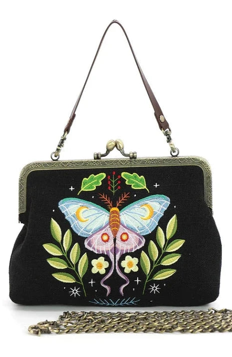 Vintage Butterfly Kiss Lock Bag