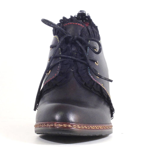 Johanna Ribbon Trim Shoe in Black by Chelsea Crew