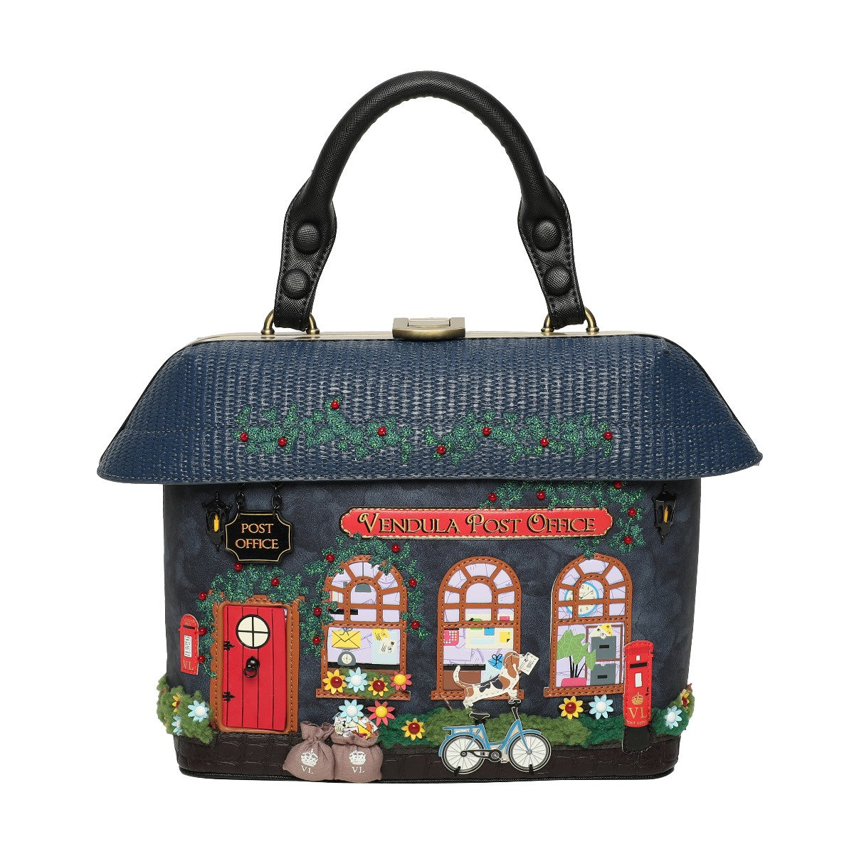 Old Post Office Grab Bag in Navy by Vendula London – Modern Millie