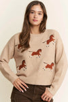 Five Horses Sweater in Oatmeal