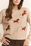 Five Horses Sweater in Oatmeal