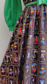 Tarot Card Shirred Bust Swing Dress