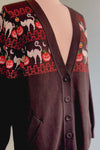 Jack O' Lantern Fair Isle Long Cardigan Sweater