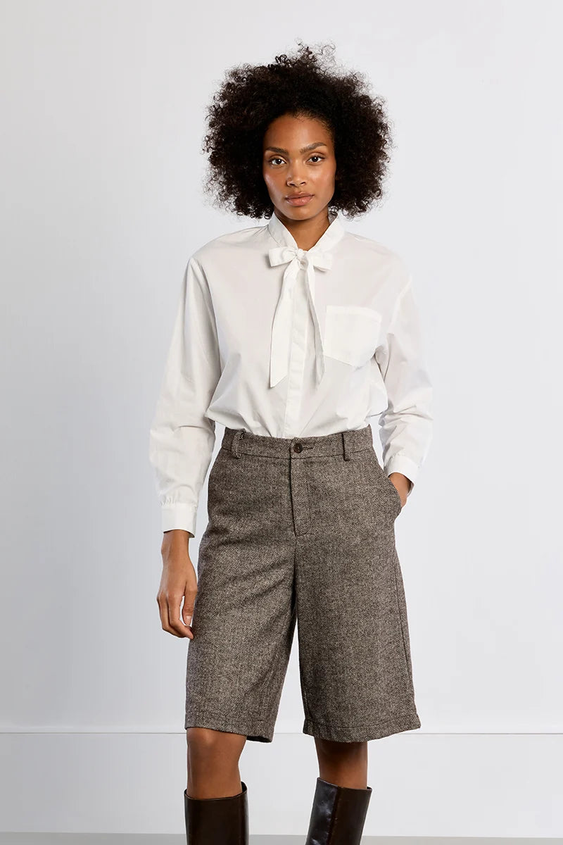 Brown Tweed Culottes Shorts by Lili Sidonio – Modern Millie