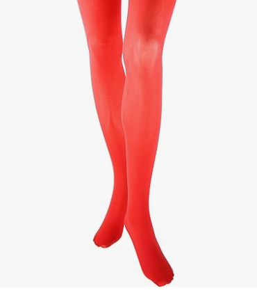 Foot Traffic Red Microfiber Tights O/S and Plus