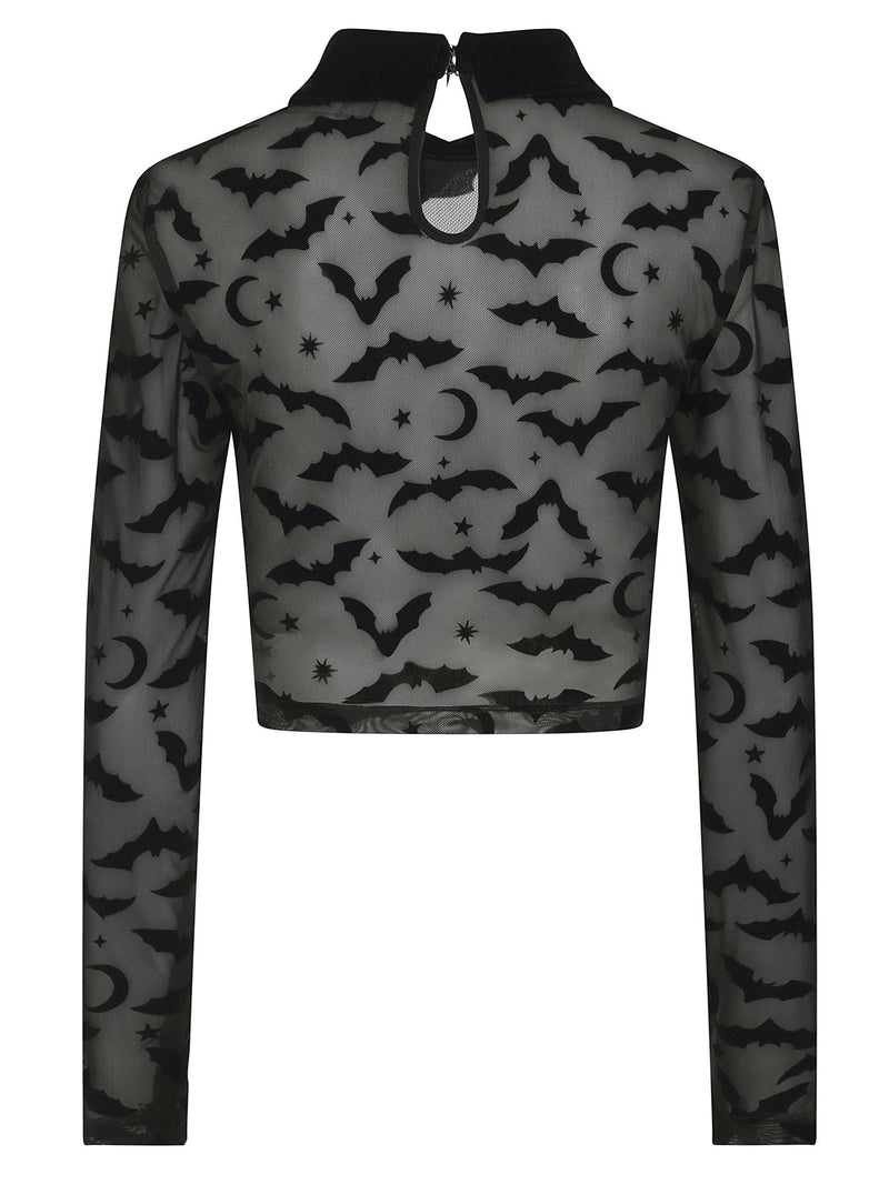 Roo Bat Mesh Crop Top by Collectif