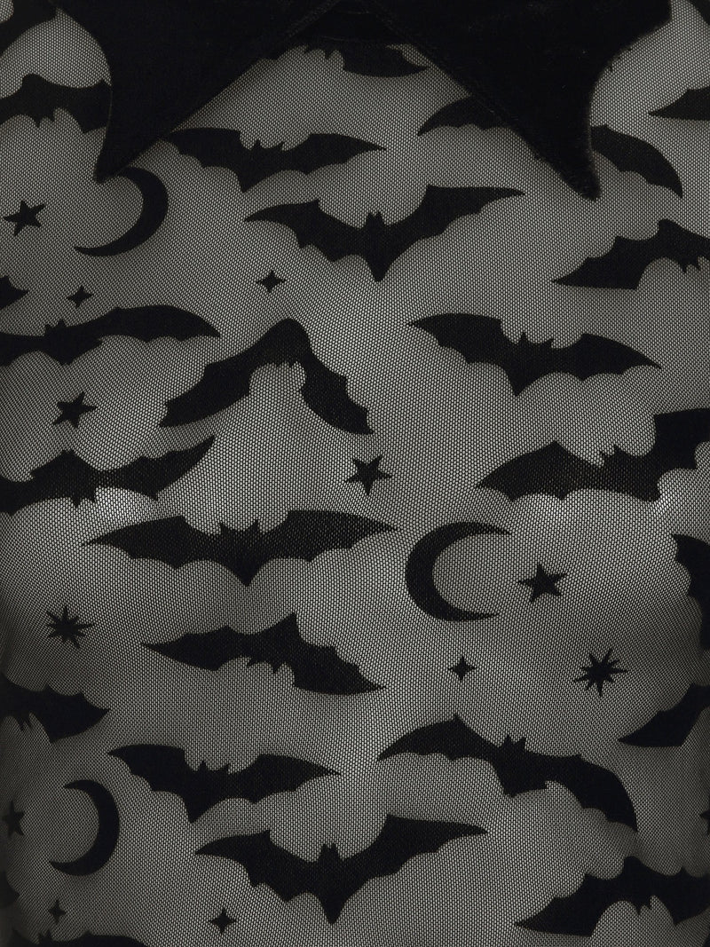 Roo Bat Mesh Crop Top by Collectif