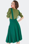 Forest Fox Pocket High Waisted Pinafore Skirt by Voodoo Vixen
