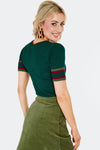 Forest Bunny Short Sleeve Sweater in Green by Voodoo Vixen