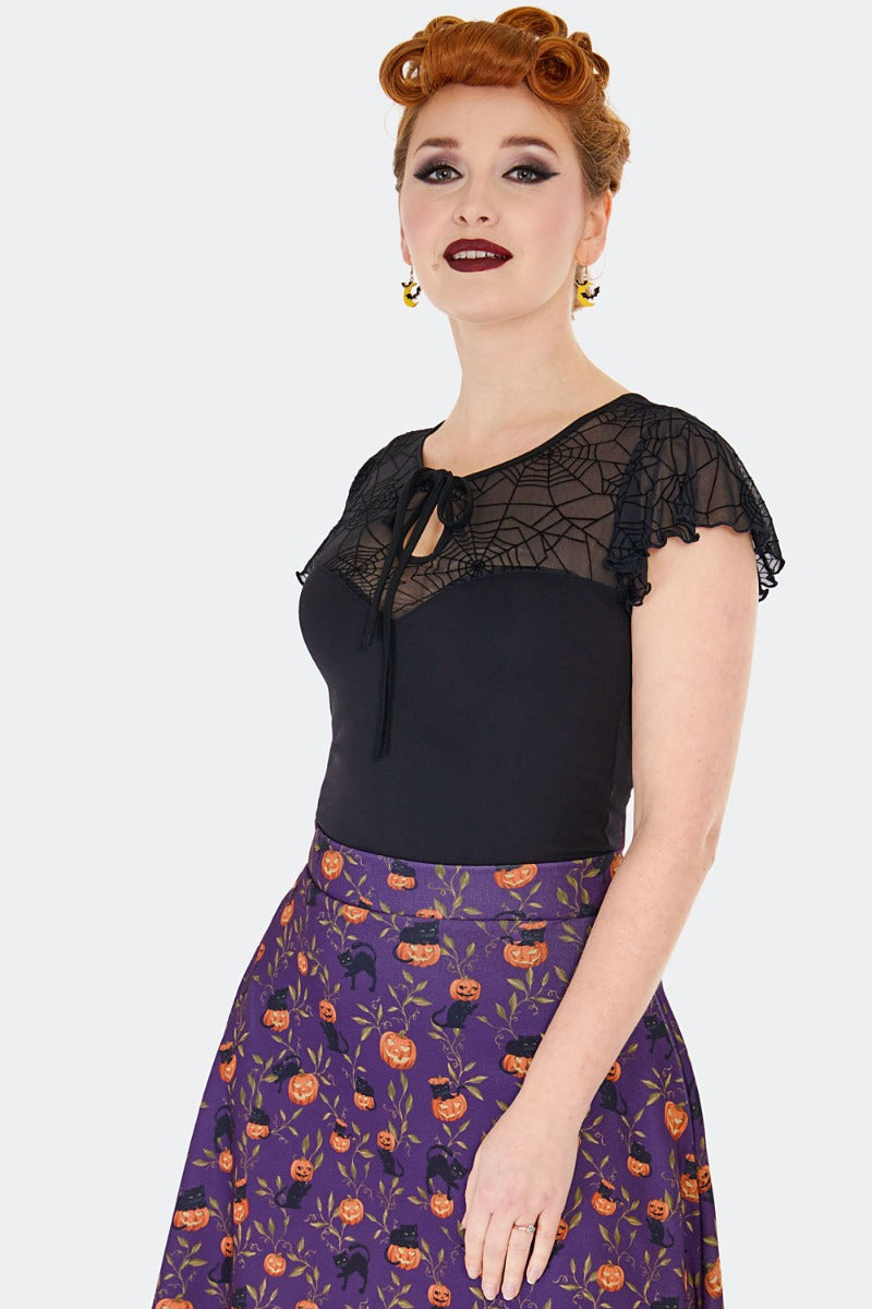 Spiderweb Lace Top by Voodoo Vixen