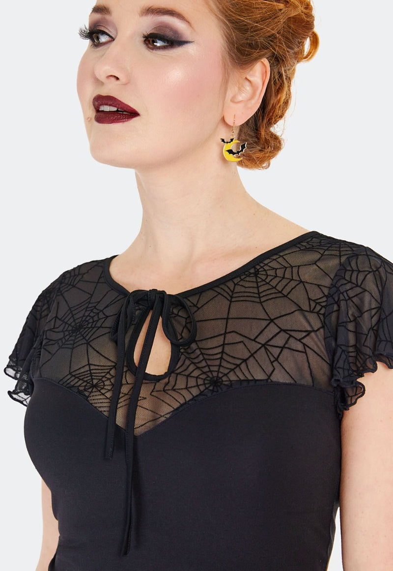 Spiderweb Lace Top by Voodoo Vixen