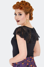 Spiderweb Lace Top by Voodoo Vixen