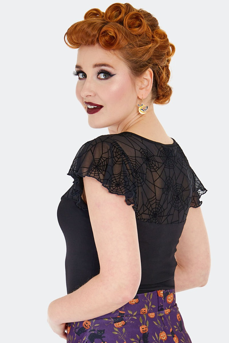 Spiderweb Lace Top by Voodoo Vixen