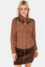 Western Top in Brown by Voodoo Vixen