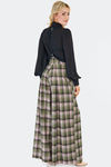 Plaid Wide Leg Suspender Pants by Voodoo Vixen