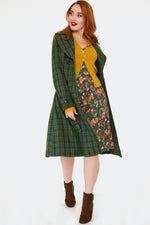 Green Plaid Coat by Voodoo Vixen