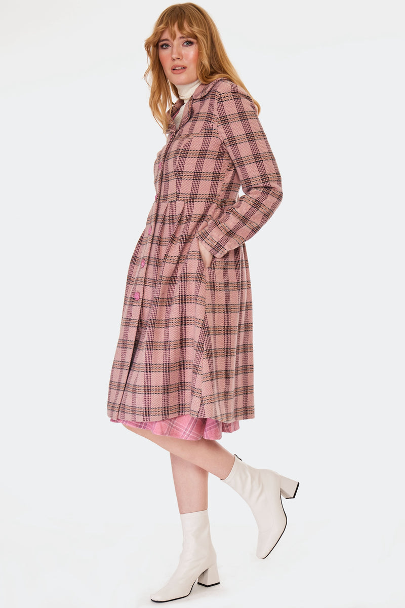 Pink Plaid Coat by Voodoo Vixen