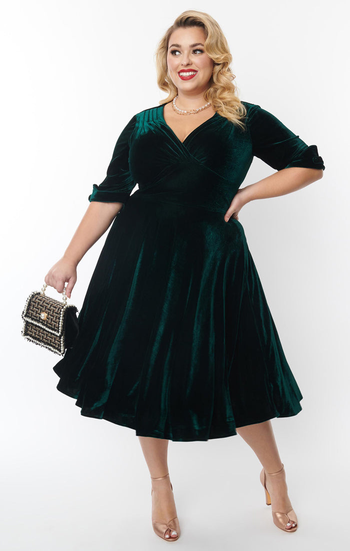 Green Velvet Delores Dress