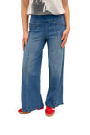 30" Pull On Wide Leg Jeans in Medium Wash by 1822 Denim