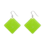 Green Cosy Comfort Drop Earrings by Erstwilder