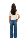30" Pull On Wide Leg Jeans in Medium Wash by 1822 Denim