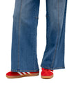 30" Pull On Wide Leg Jeans in Medium Wash by 1822 Denim