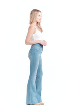 Petite 29" Shapewear Flare Leg Jeans in Light Wash by 1822 Denim