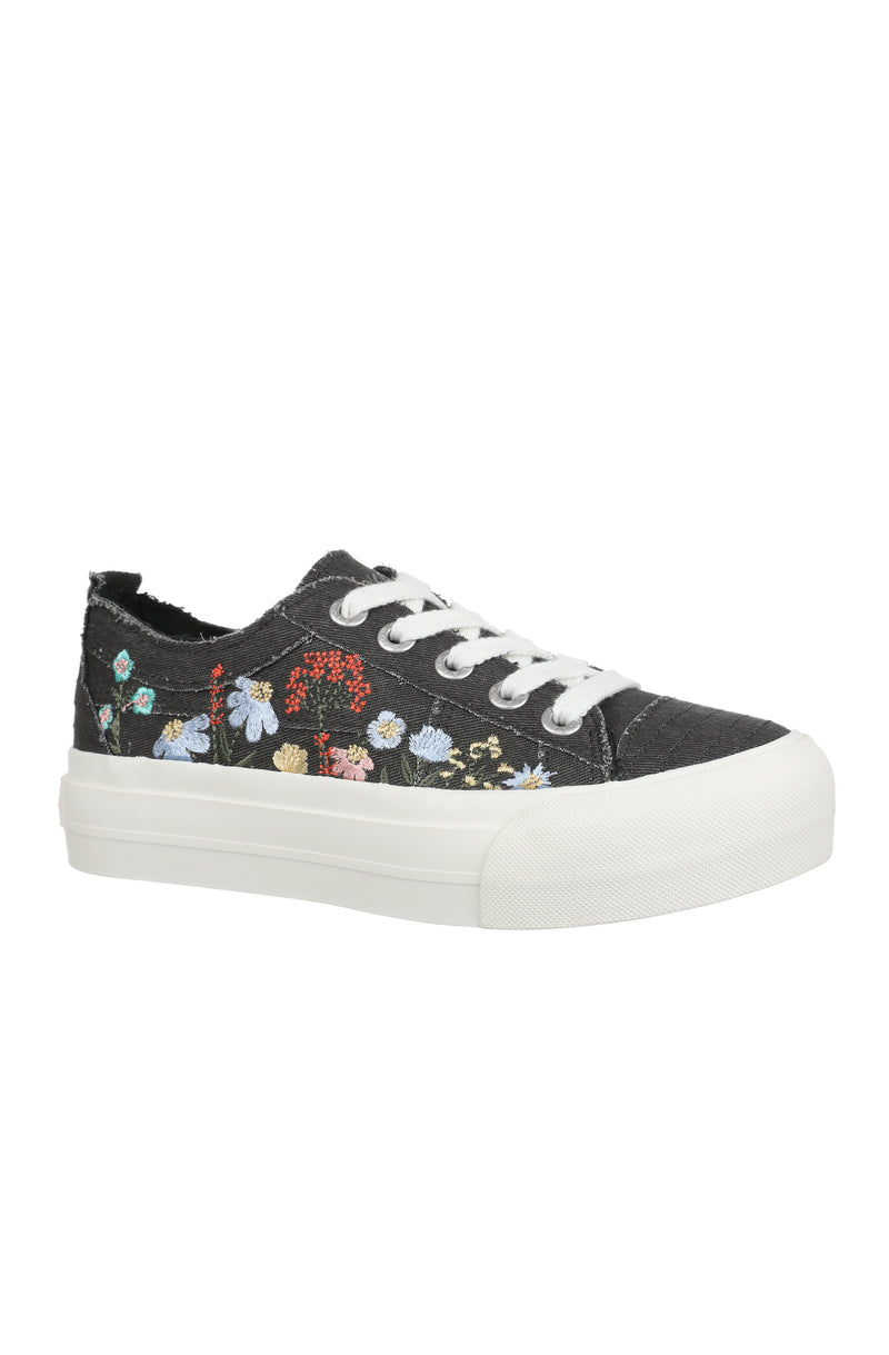 Sadie-Sun Embroidered Sneakers In Black by Blowfish