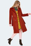 Rust Belted Coat with a Bow by Voodoo Vixen