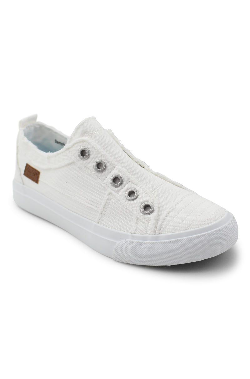 White Canvas Play Sneakers by Blowfish