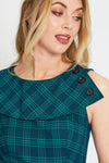 Green and Navy Plaid Dress by Voodoo Vixen