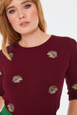 Happy Hedgehogs Embroidered Sweater by Voodoo Vixen