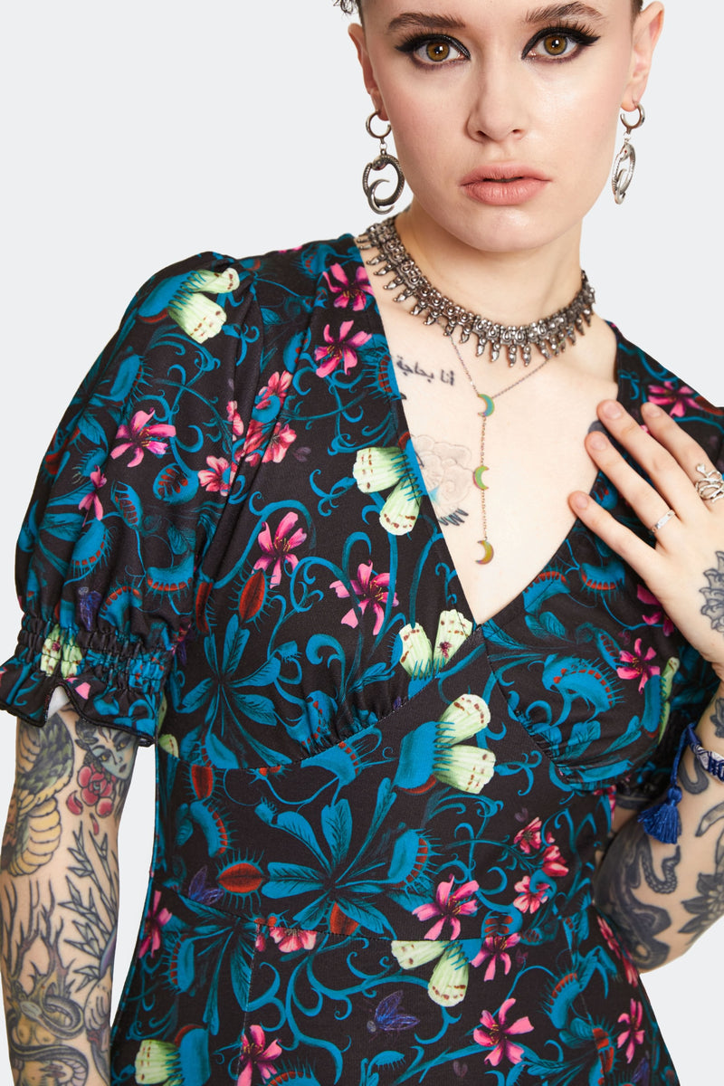 Venus Flytrap Midi Dress by Jawbreaker