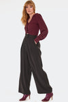 Brown Wide Leg High Waisted Pants by Voodoo Vixen