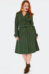 Green Plaid Coat by Voodoo Vixen