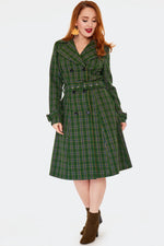 Green Plaid Coat by Voodoo Vixen