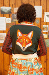 Green Fox Embroidered Vera Cardigan by Palava