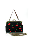 Black Cherry Kisslock Bag