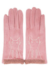 Kitty Micro Suede Gloves in Multiple Colors!