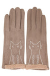 Kitty Micro Suede Gloves in Multiple Colors!